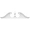 Ekena Millwork Rams Head Architectural Grade PVC Pediment (Urn Ships Unattached in Box), 48"W x 12"H x 2-3/4"P PEDPS048X120RHP00 - alternate 5